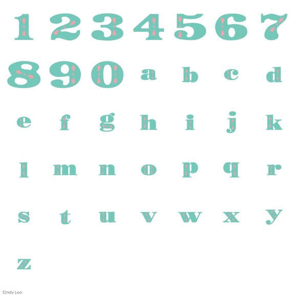 Cricut CINDY LOO shapes and font - Picture 5 of 16